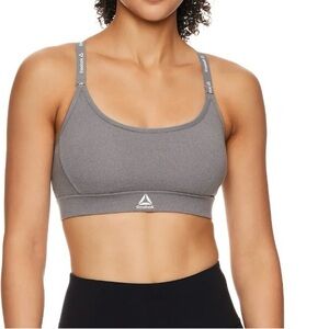 Reebok Gray Sports Bra Medium Support Moisture-Wicking